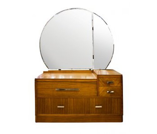 Original Art Deco Walnut Dressing Table Original Art Deco Walnut Dressing Table