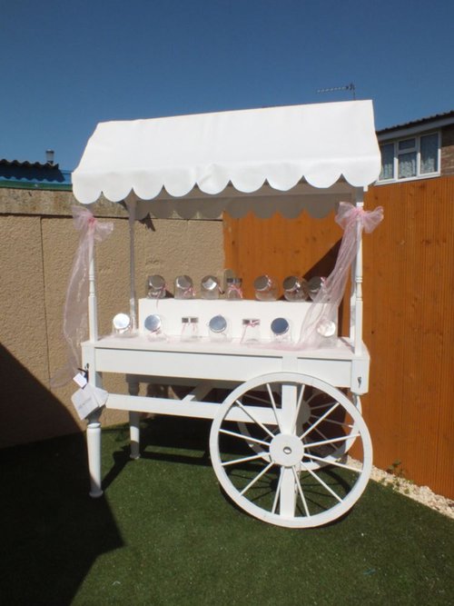 white painted Sweet Cart white painted Sweet Cart