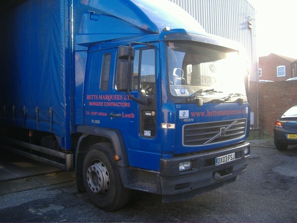 Marquee Business Volvo Curtainside Lorry