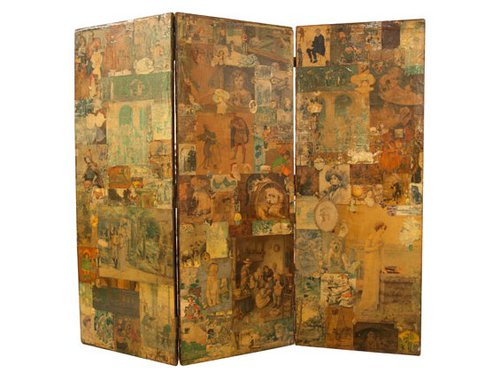 Edwardian Scrap Decoupage Screen c.1910 Edwardian Scrap Decoupage Screen c.1910