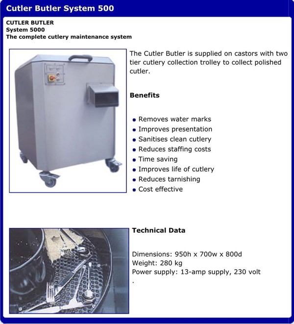 Cutler butler system 5000 product info