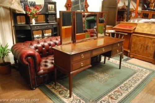 Original Stag Minstrel Dressing Table with Triple Mirrors Original Stag Minstrel Dressing Table with Triple Mirrors
