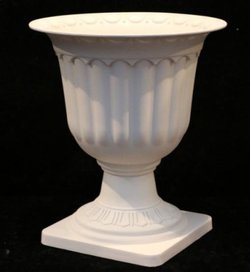 White Floral Urns