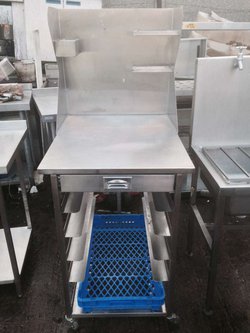 650mm prep table with backsplash for sale