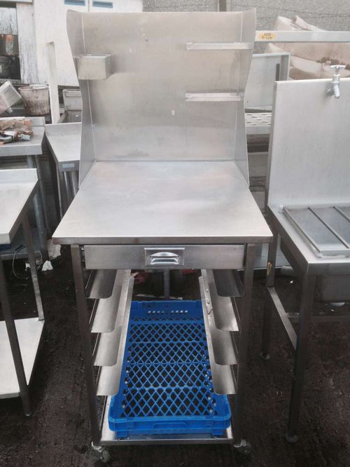 650mm prep table with backsplash for sale