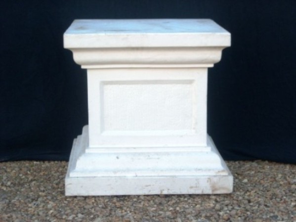 Greek style white pedestals