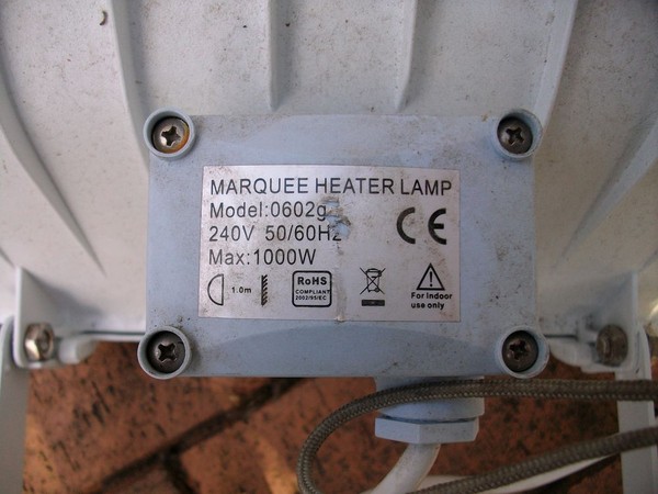 Marquee heater lamp