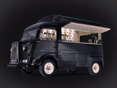 Bar de Cru mobile cocktail bar business in 1981 Citroen H Van Bar de Cru mobile cocktail bar business in 1981 Citroen H Van