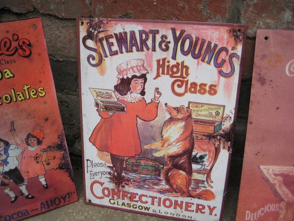 Stewart & Young's Confectionery steel sign