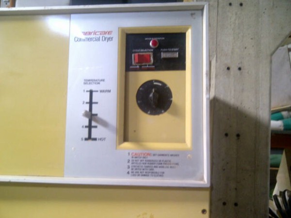 Fabricare Gas Tumble Dryer controls