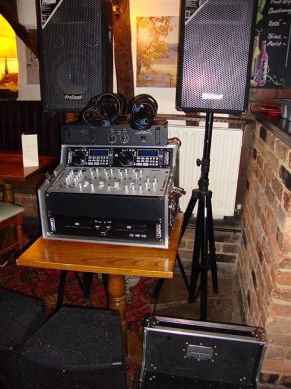 Pub DJ equipment