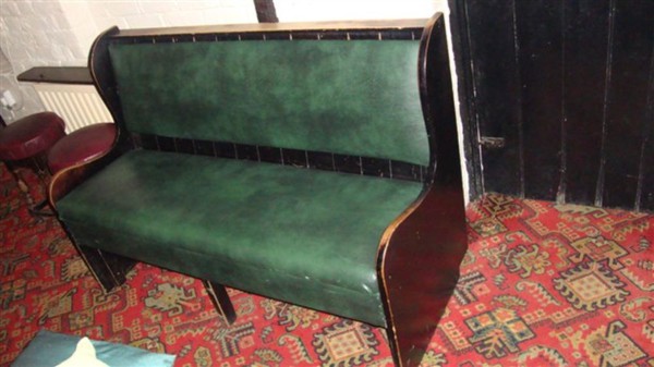 Old pub bench