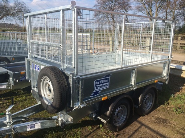 Drop side Ifor Williams trailer with gage sides