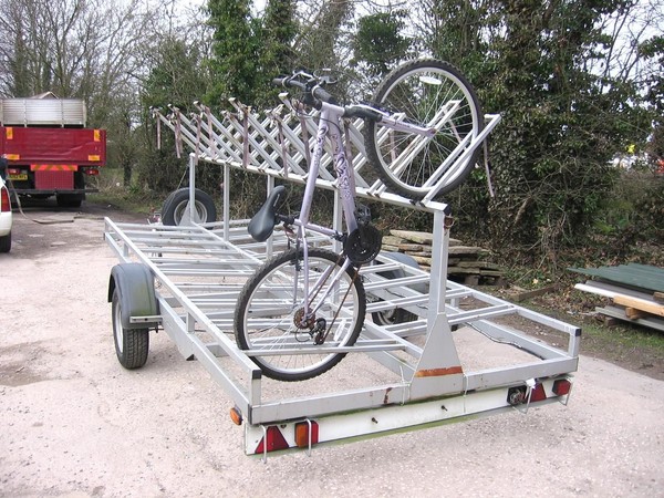 Cycle rack bike trailer