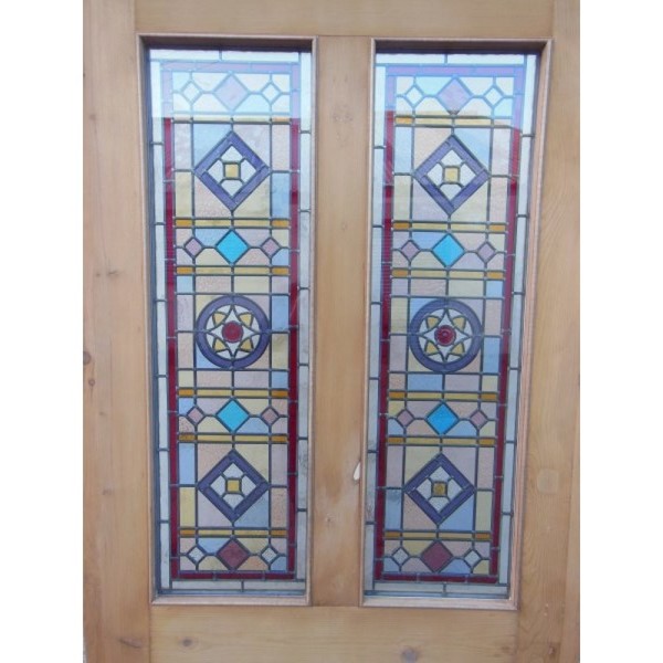 nouveau design leaded stained glass