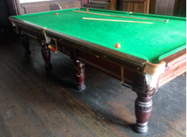 Full size snooker table and accessories