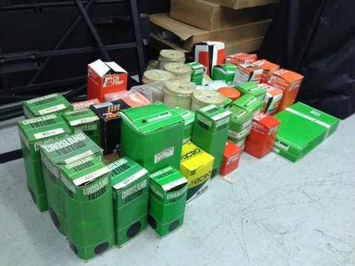 Job lot of fuel/ oil and air filters