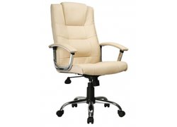 Cream Leather Executive Chairs