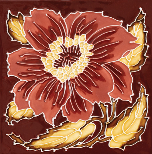 Stovax Chrysanthemum Fireplace Tile Stovax Chrysanthemum Fireplace Tile