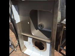 heavy duty sink with up stand and waste hole