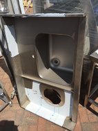 heavy duty sink with up stand and waste hole