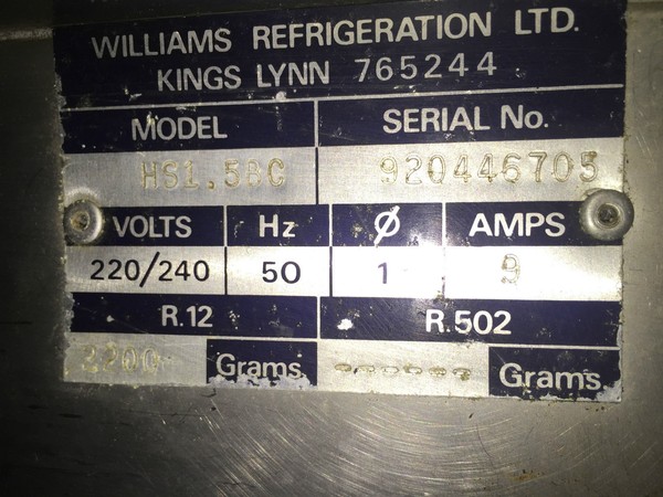 Williams HS1 58G , West Sussex