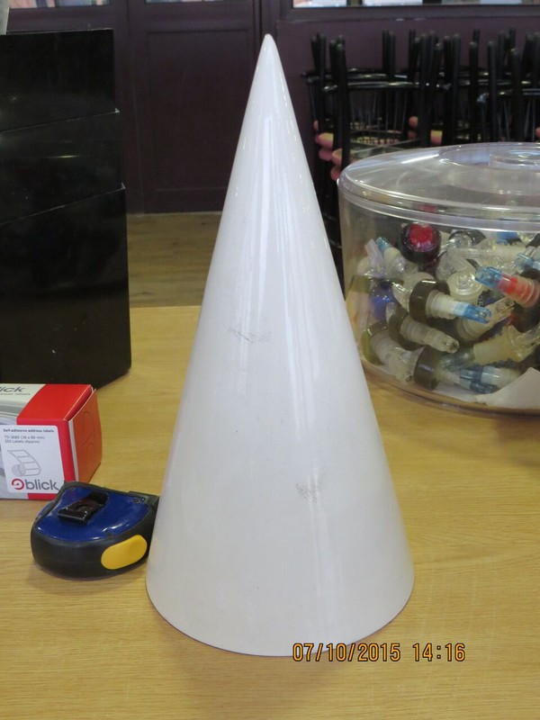 White Glazed Pottery Cone