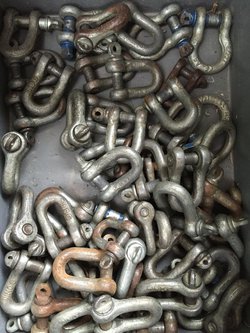 Load rated D shackles for sale