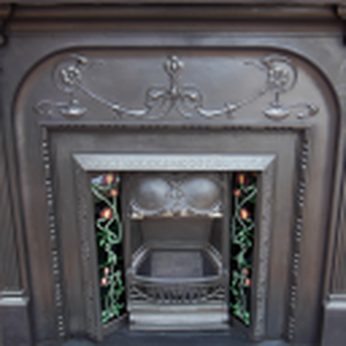 Original Victorian Cast Iron Fireplace Surround