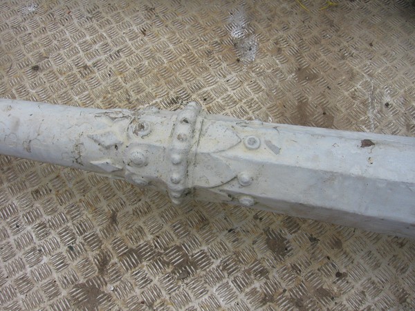 Traditional cast iron lamp post, detail, Lancashire