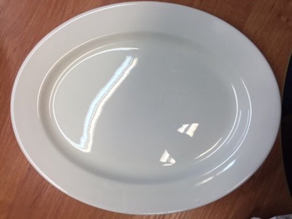 White oval plates