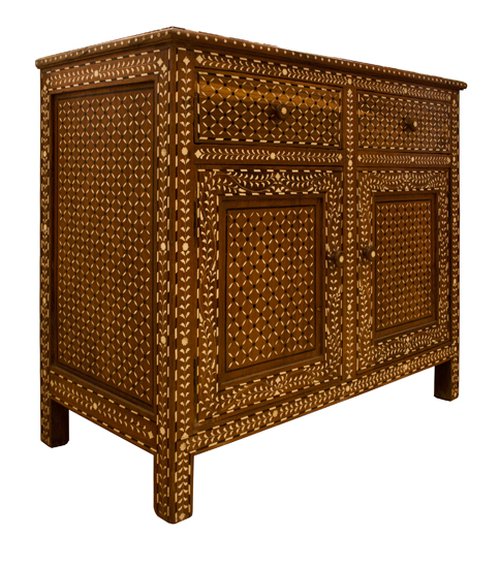 1920’s Bone Inlay Sideboard with Drawers from Gujarat 1920’s Bone Inlay Sideboard with Drawers from Gujarat