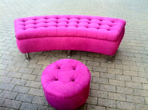 hot pink seating set