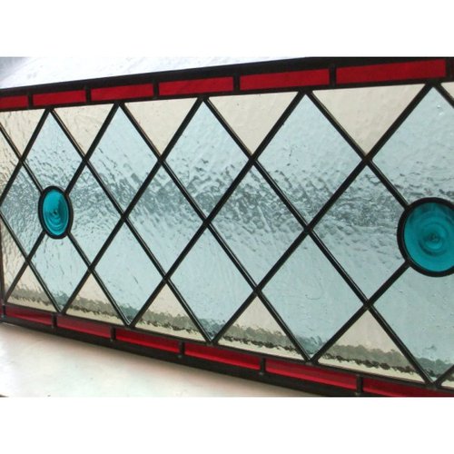 Handmade Stained Glass Overhead Panel Handmade Stained Glass Overhead Panel