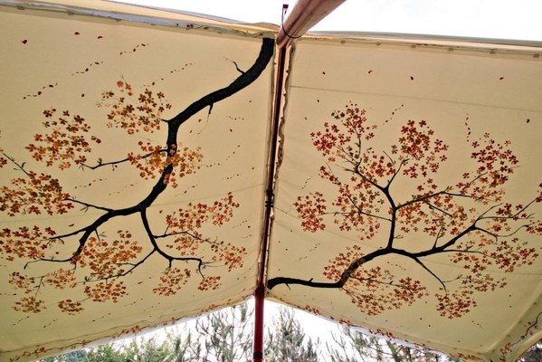 Hand painted cherry blossom 6.40m x 4m Torii Tent