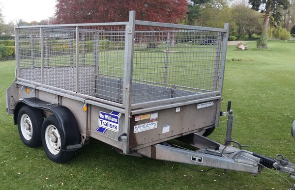 Ifor Williams Plant trailer with caged sides