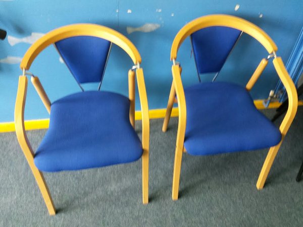 Blue reception chairs