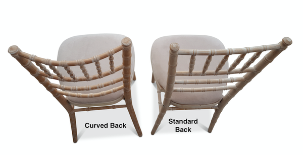 Limewash Chiavari Chairs with Curved Backs