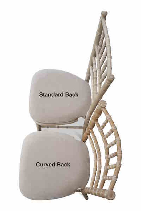 Limewash Chiavari Chairs with Curved Backs