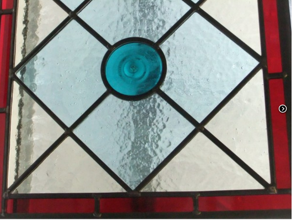 039 Handmade Stained Glass Overhead Panel