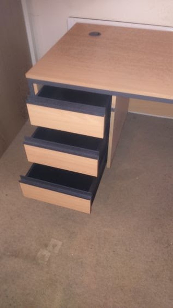 Beech Laminate Reception Style/Computer Desk