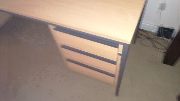 Beech Laminate Reception Style/Computer Desk