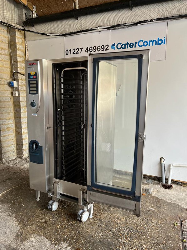 Second Hand Rational SCC 20 Grid Combi Steam Oven with Gastro Trolley