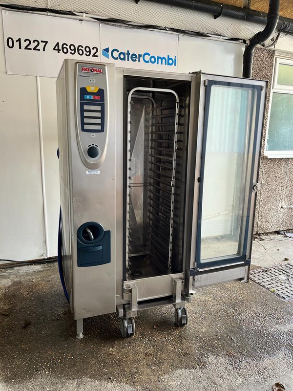 Used Rational SCC 20 Grid Combi Steam Oven with Gastro Trolley