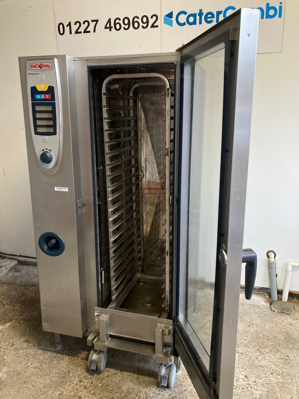 Used Rational SCC 20 Grid Combi Steam Oven with Gastro Trolley