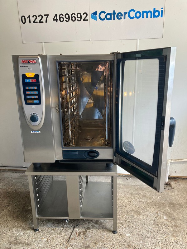 Refurbished Rational SCC 101 10 Grid Gas Combi Oven + Stand