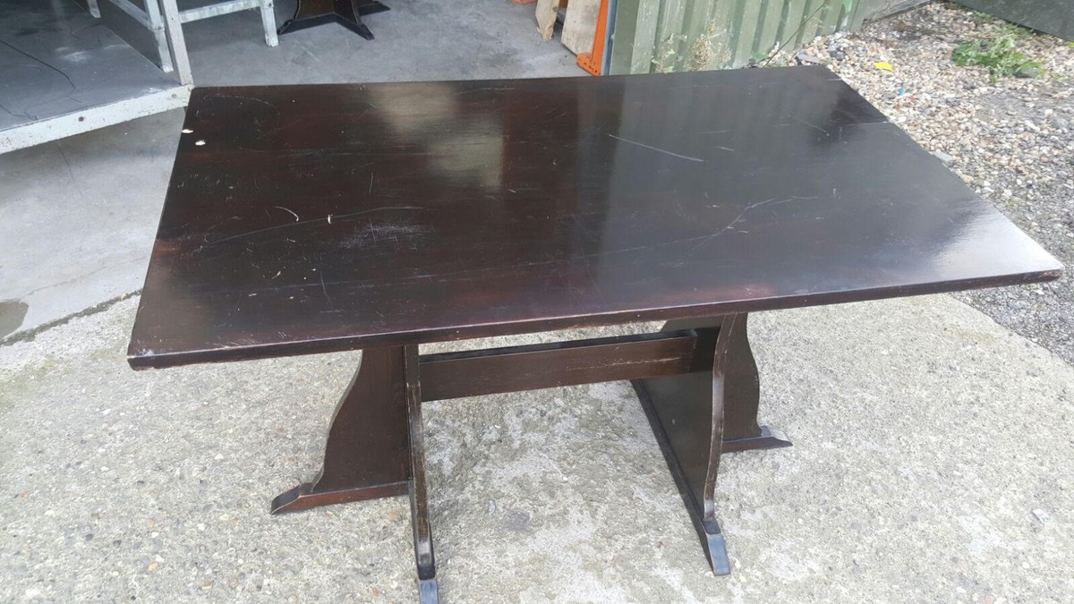 Secondhand Chairs and Tables Restaurant or Cafe Tables 3x Dark Wood