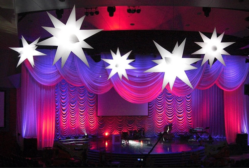3x 6ft White Inflatable Stars 3x 6ft White Inflatable Stars