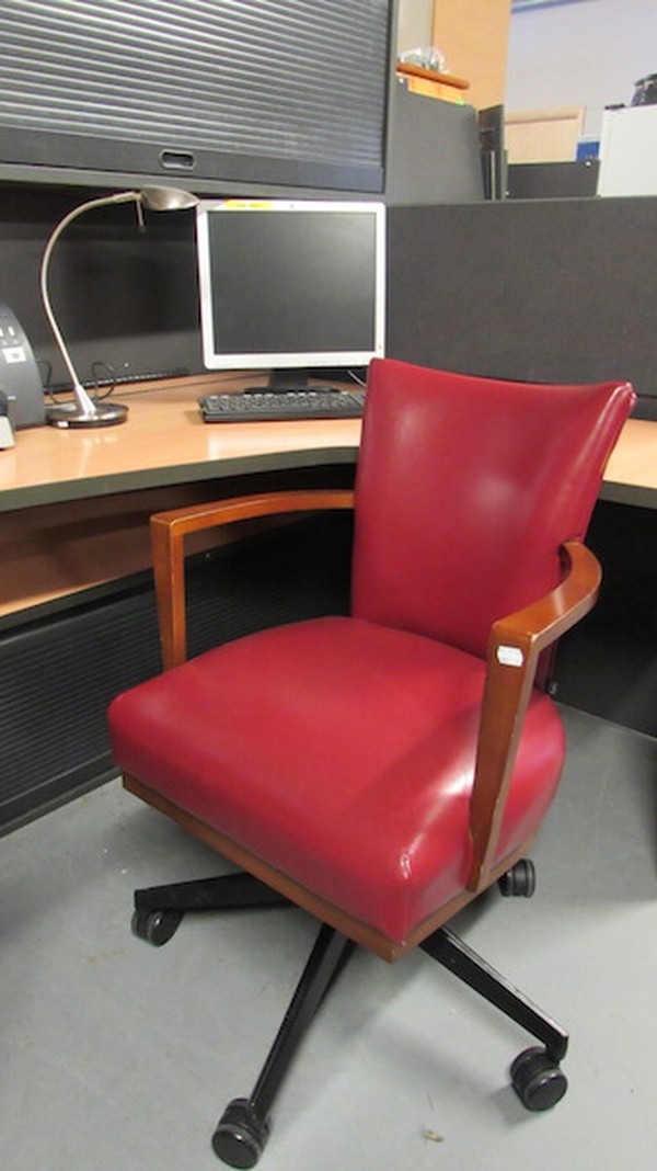 Secondhand Chairs And Tables Office Furniture Red Leather Morgan Swivel Chairs X 10