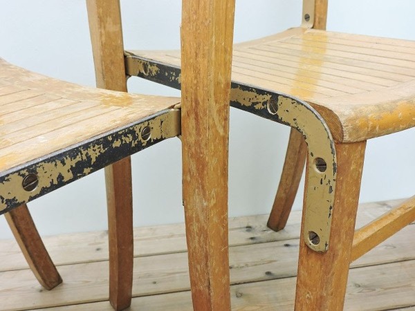 34 Stacking Chairs Vintage Church Chapel School Industrial Retro